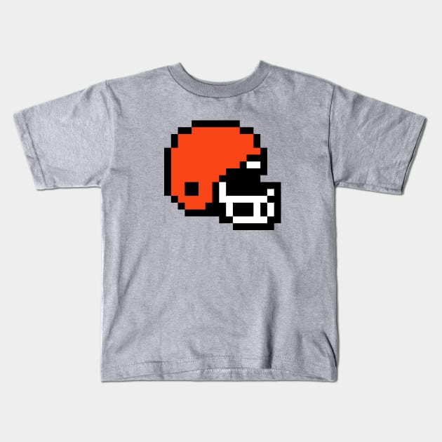 Pixel Helmet - Cleveland Kids T-Shirt by The Pixel League